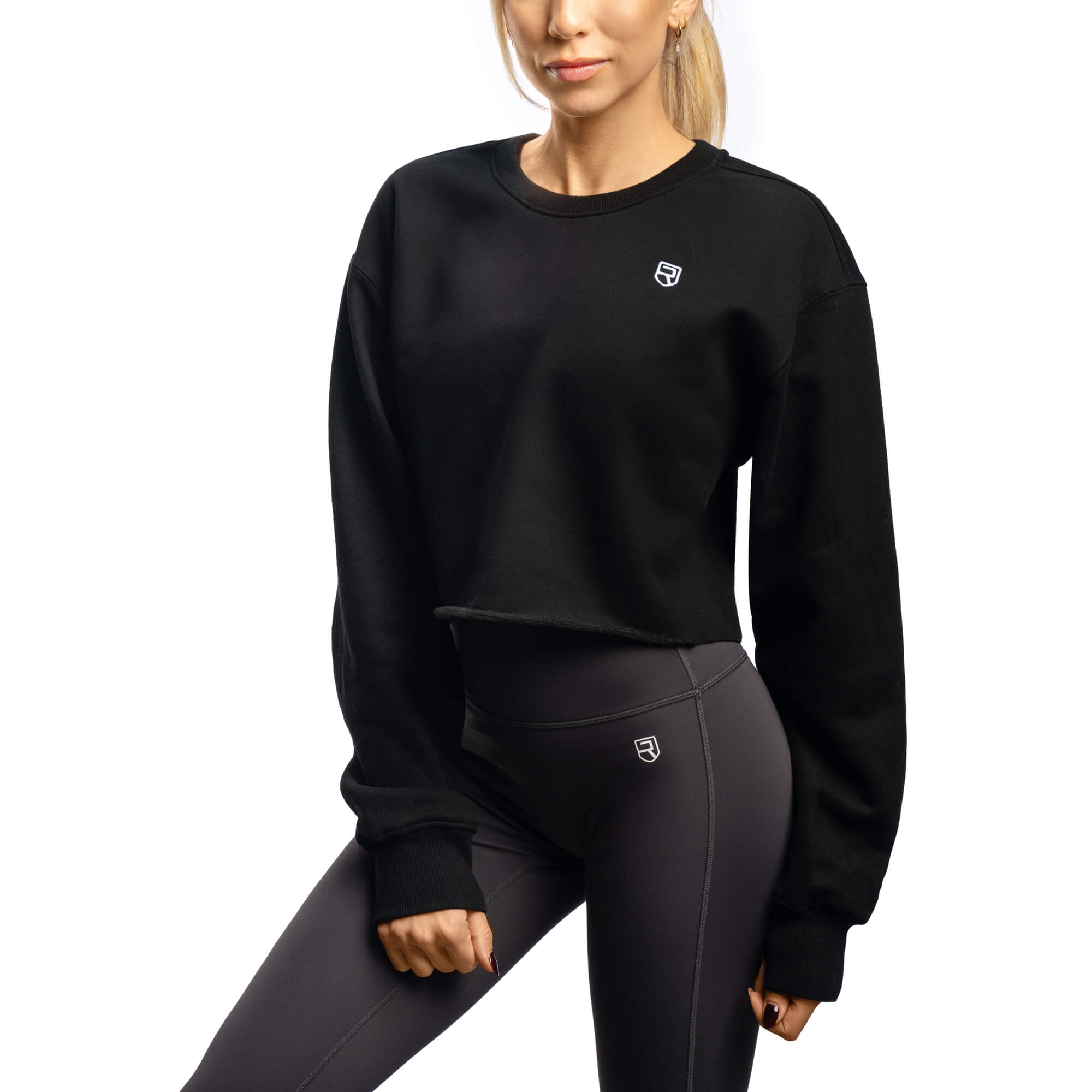 Comfy Cropped Sweater - Black