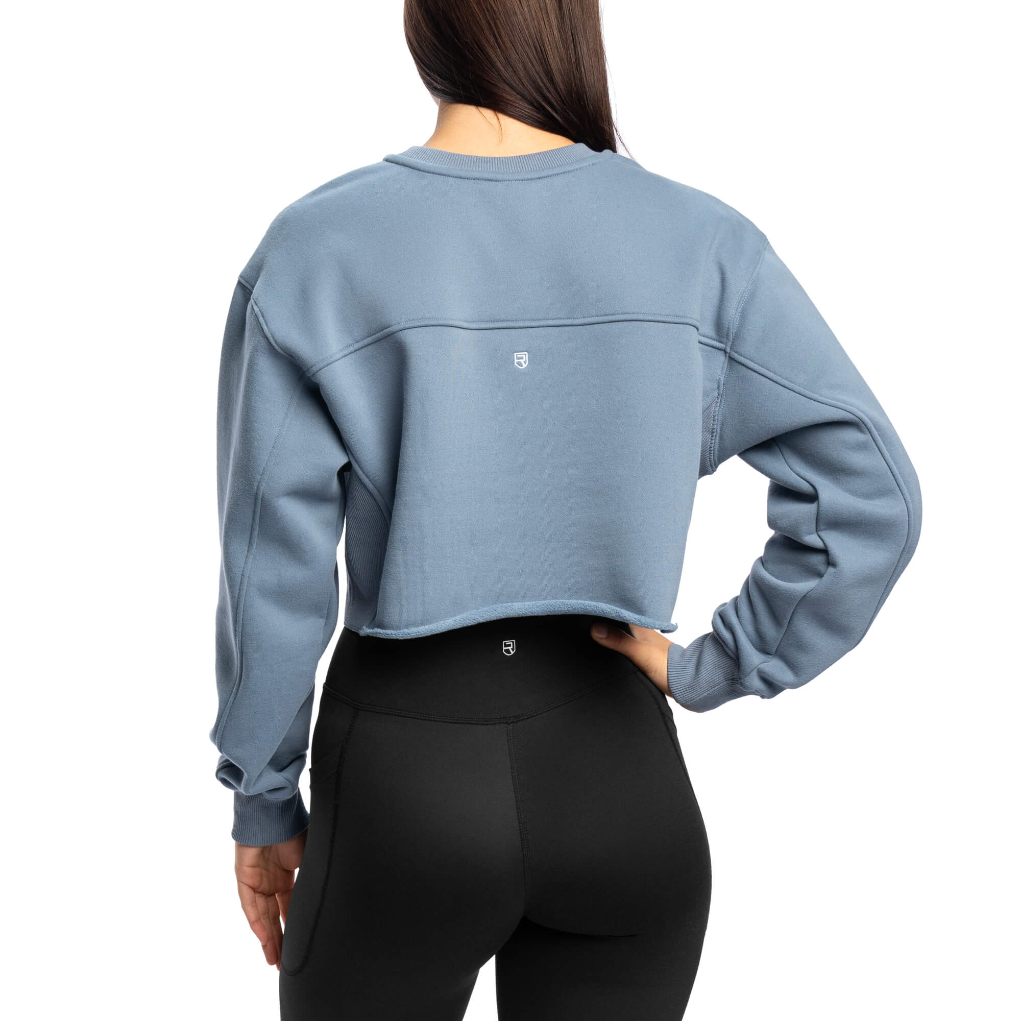 Comfy Cropped Sweater - Storm Blue