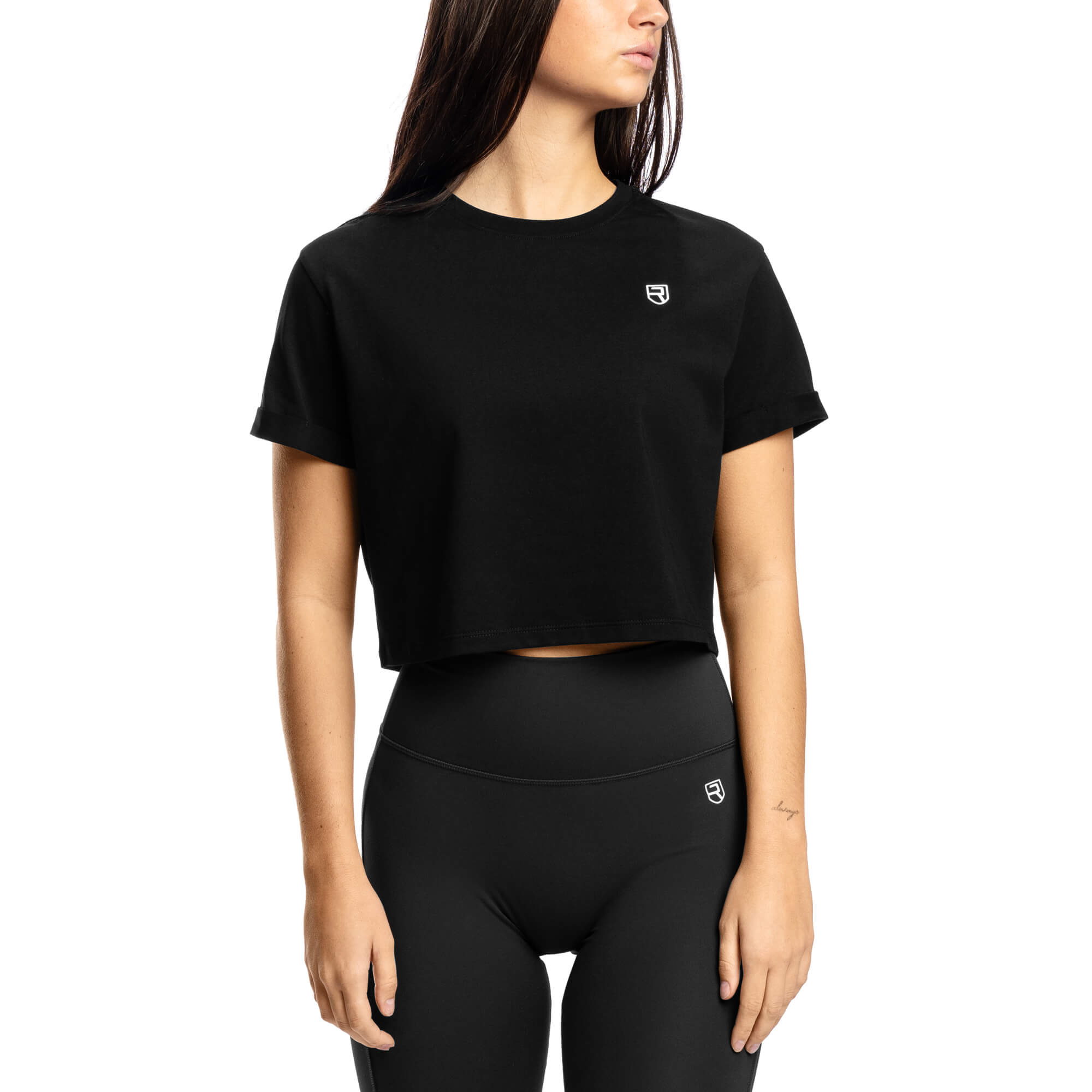 Elevate Cropped T-Shirt - Black