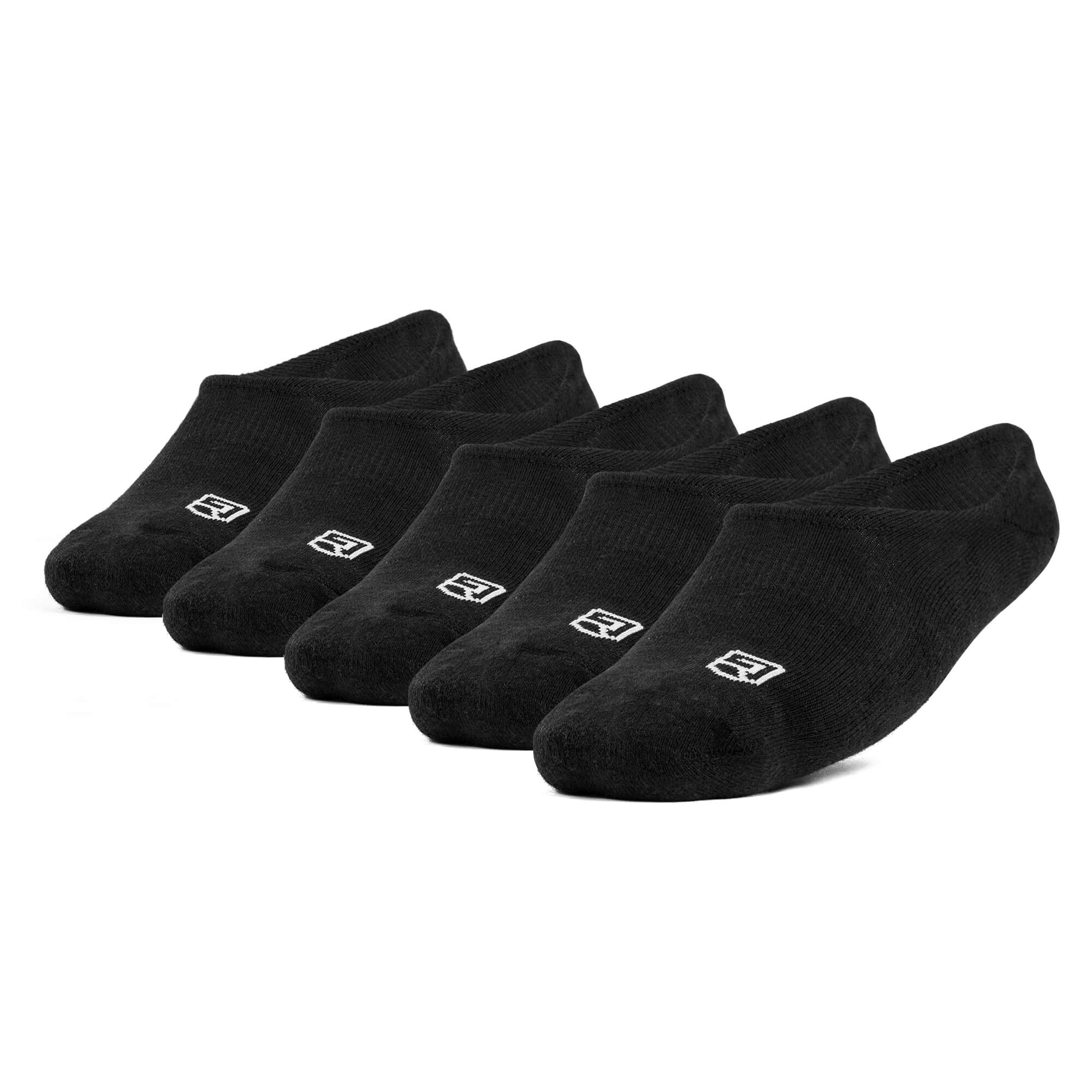 Athletic No-Show Socks - Black (5pk)