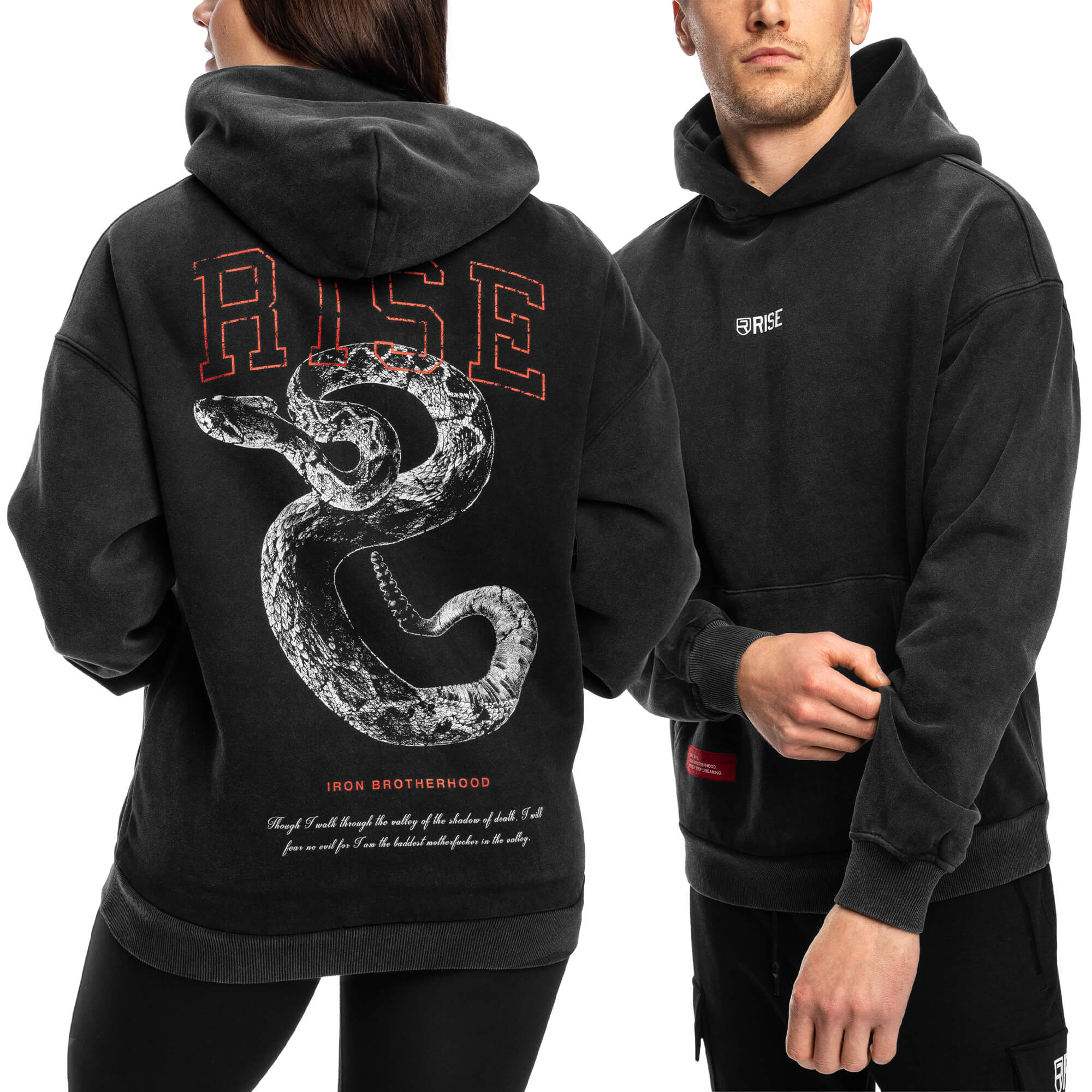 Fear No Evil Oversized Hoodie - Black