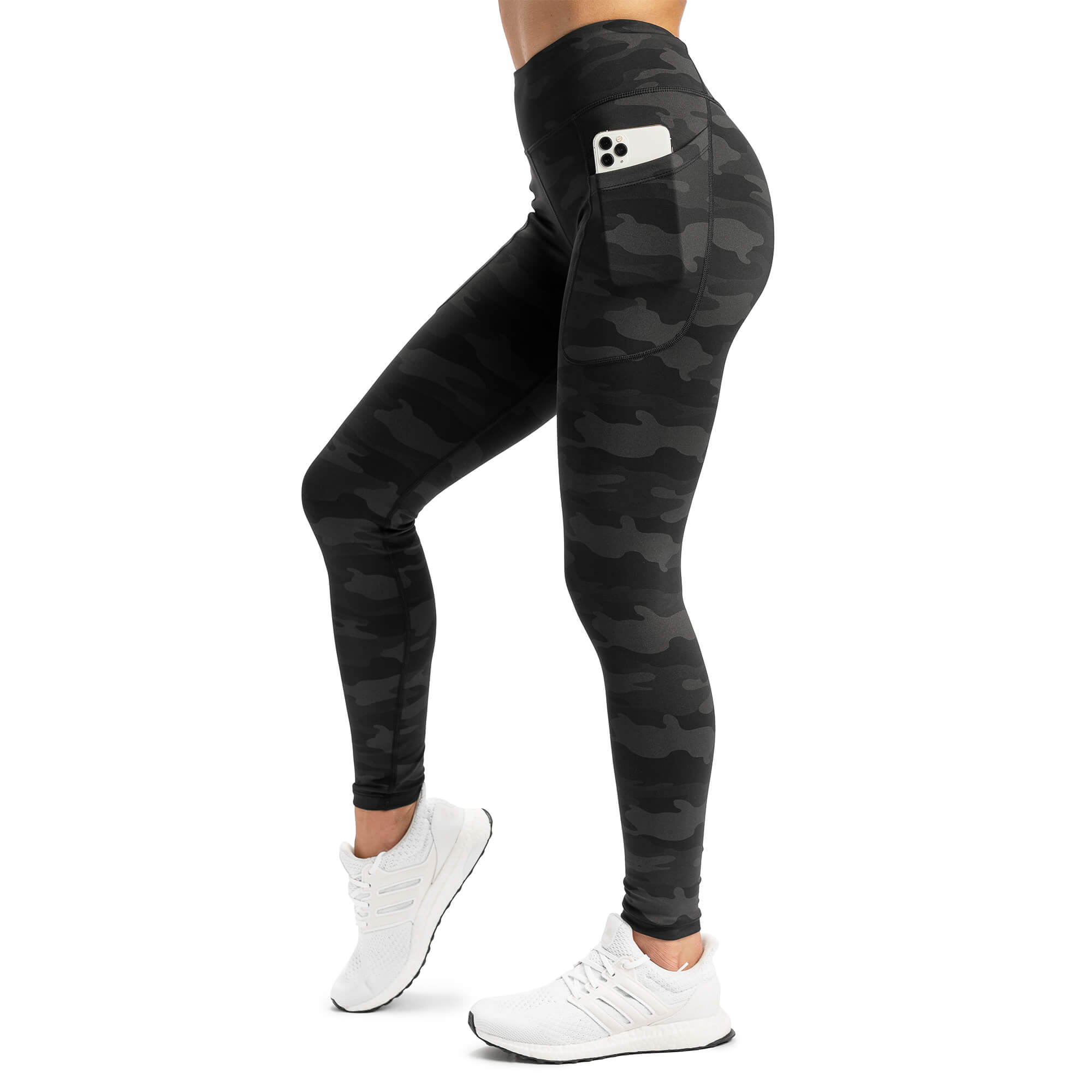 Absolute High-Waisted Pockets Leggings - Black Camo