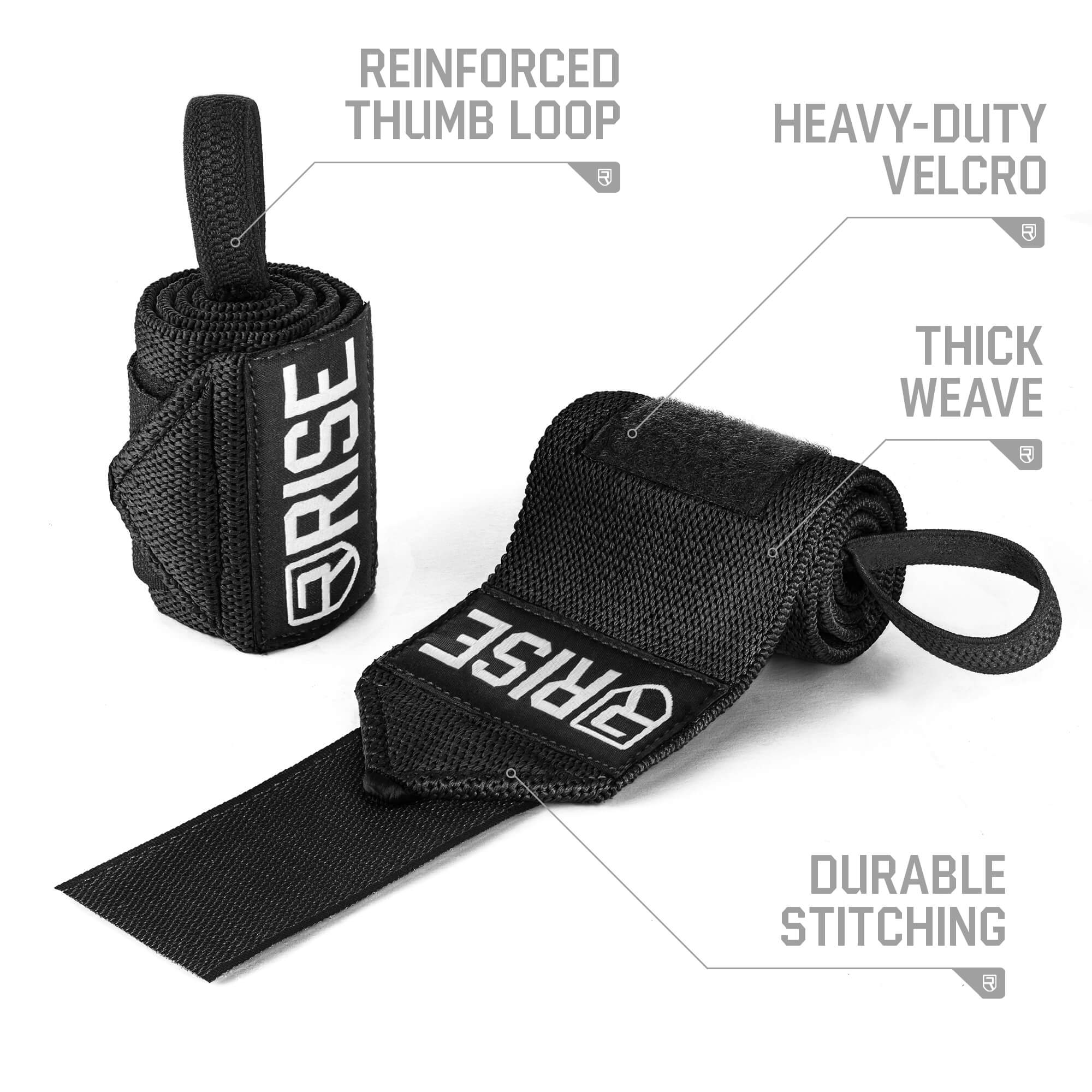 18" Wrist Wraps - Black Optic