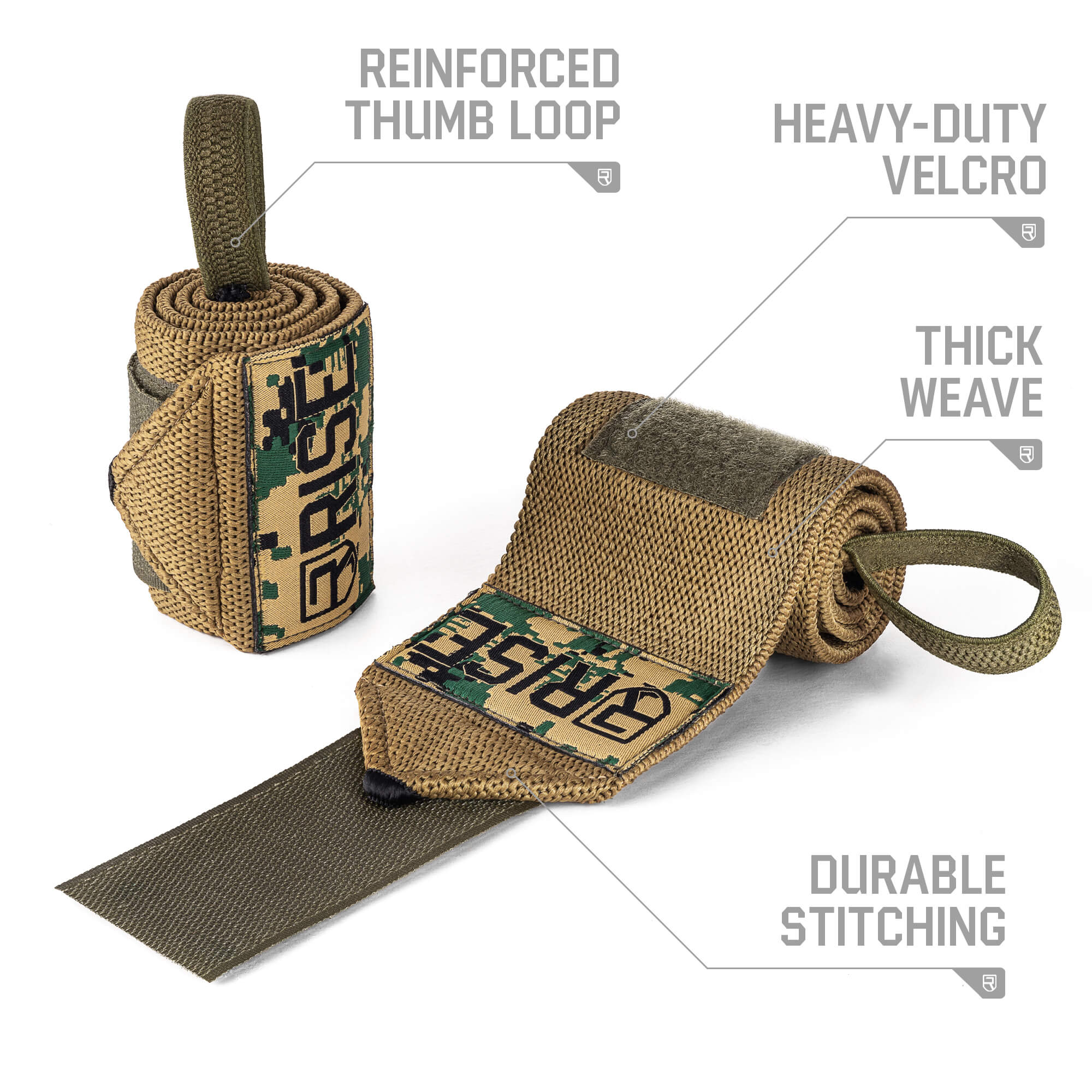 18" Wrist Wraps – Digital Camo (Limited Edition)