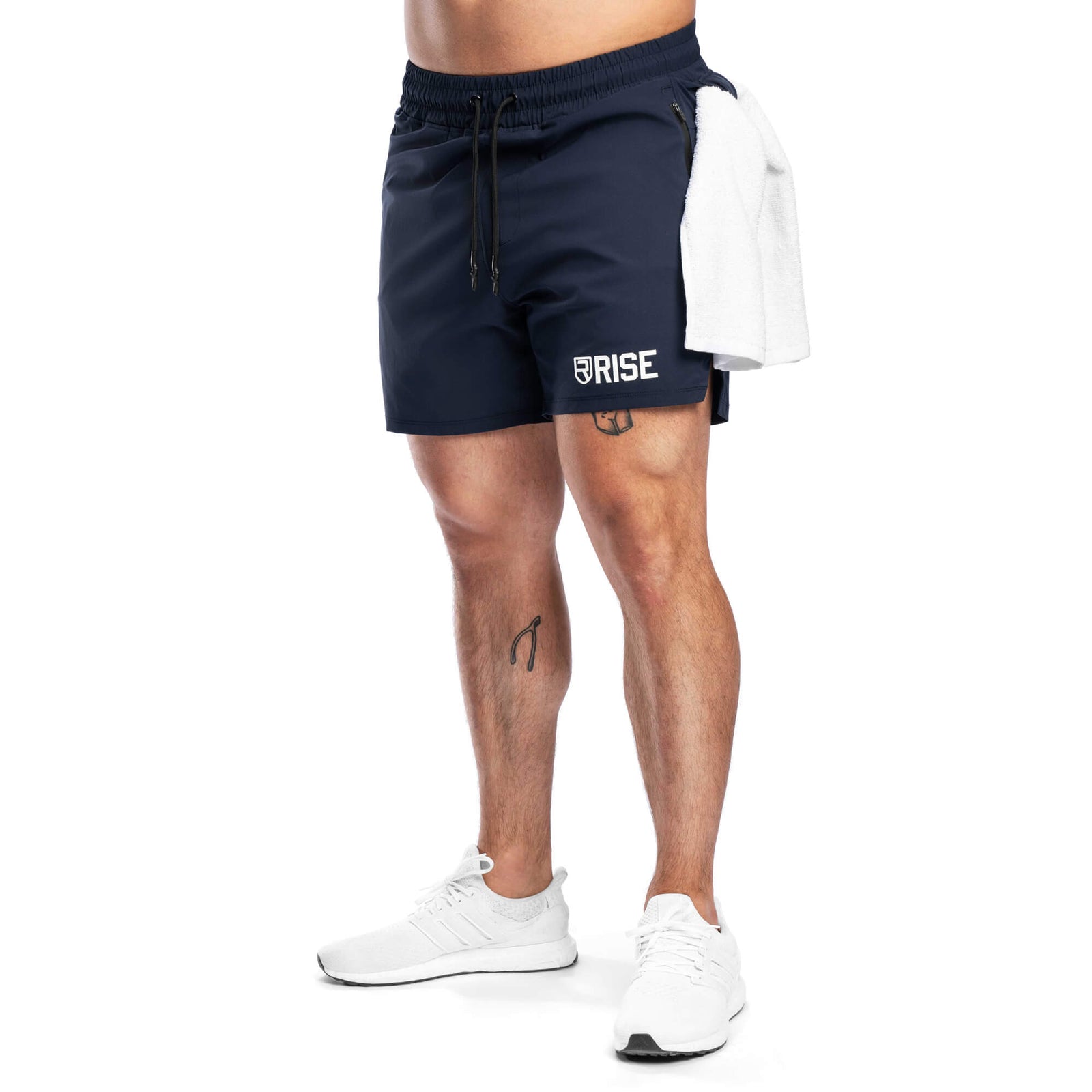 NEW 'REILLY 2.0' Tall Rise Men's 8 Twill Shorts: Elastic Waist with  Drawstring & Zip Fly - Small