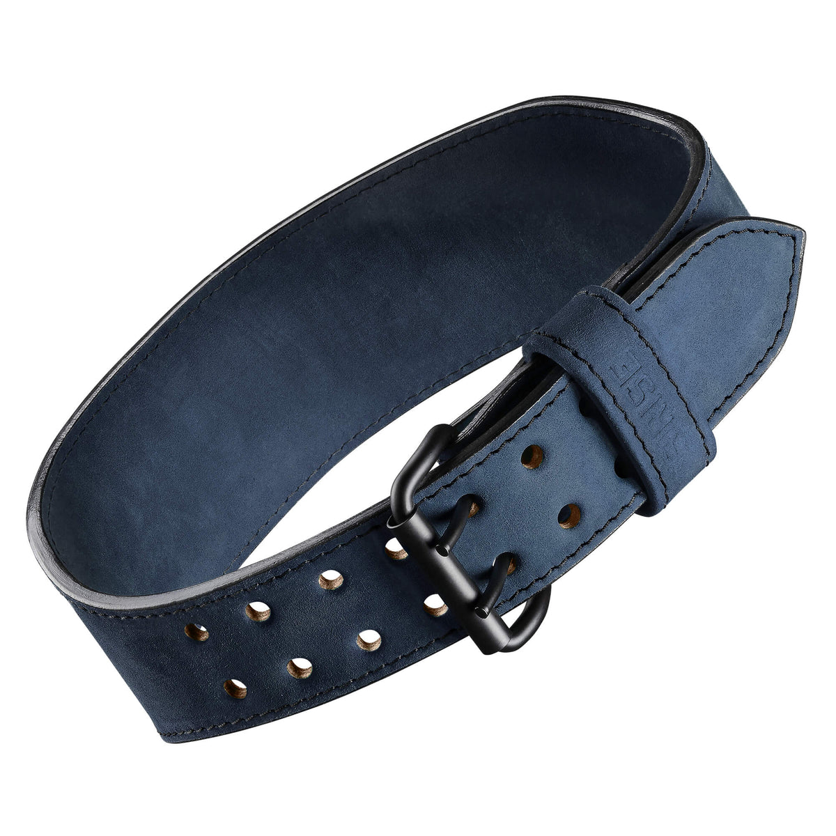 Navy blue shop leather belt