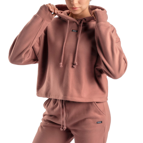 Comfy Crop Hoodie - Dusty Pink - Rise Canada